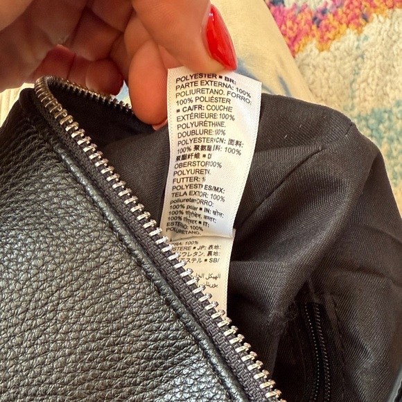 The Drop Black Faux Leather Wristlet Clutch - Picture 7 of 10